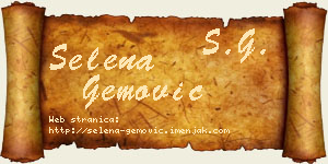 Selena Gemović vizit kartica